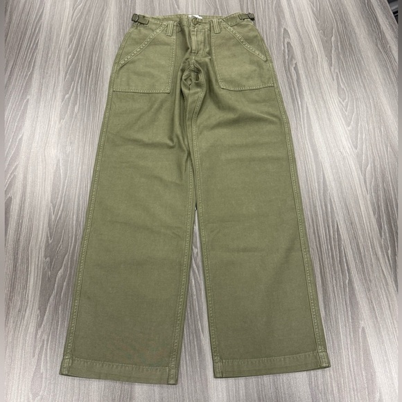 Aritzia Pants - ARITZIA TNA Marco Pants Relaxed Super Low Rise Utility Pants Army Green Size 0